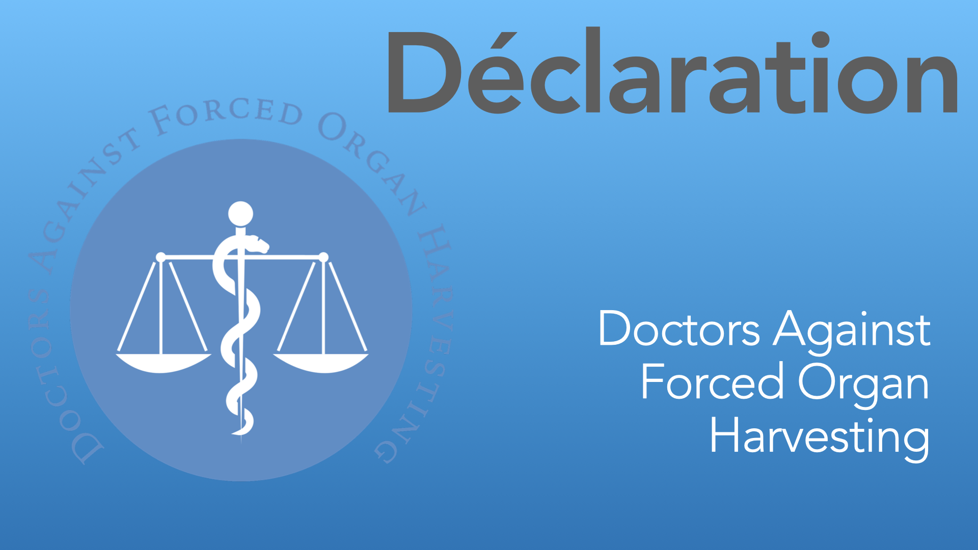 La Washington D.C. Medical Society soumet une résolution à la réunion intérimaire de l&rsquo;American Medical Association pour sensibiliser à l&rsquo;implication de la profession médicale dans un génocide lent.